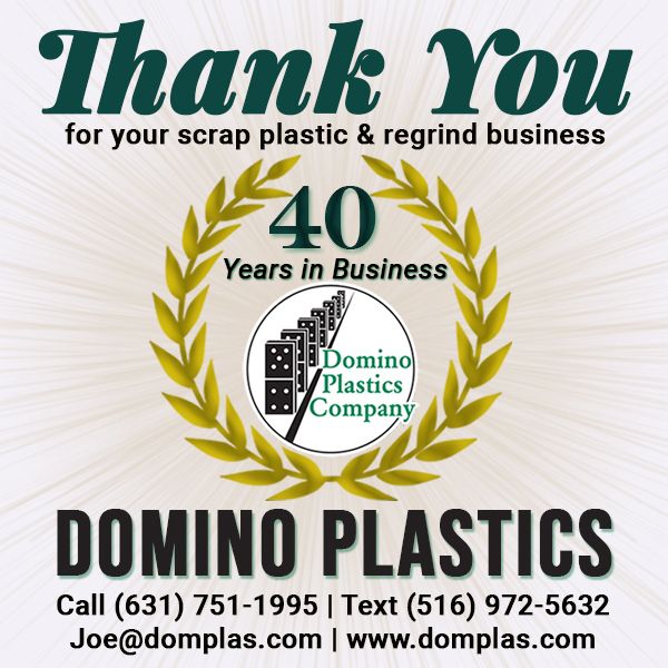 Domplas's tweet photo. 40+ Years of Turning Scrap into Solutions!

A huge thank you to our customers and partners who have been part of the journey.

Have scrap to sell? Send us an offer!

Email: Joe@domplas.com  
Call: (631) 751-1995  
Text: (516) 972-5632  
https://t.co/eJik3VpqtI

#plasticbuyer https://t.co/NKC4fonYSN