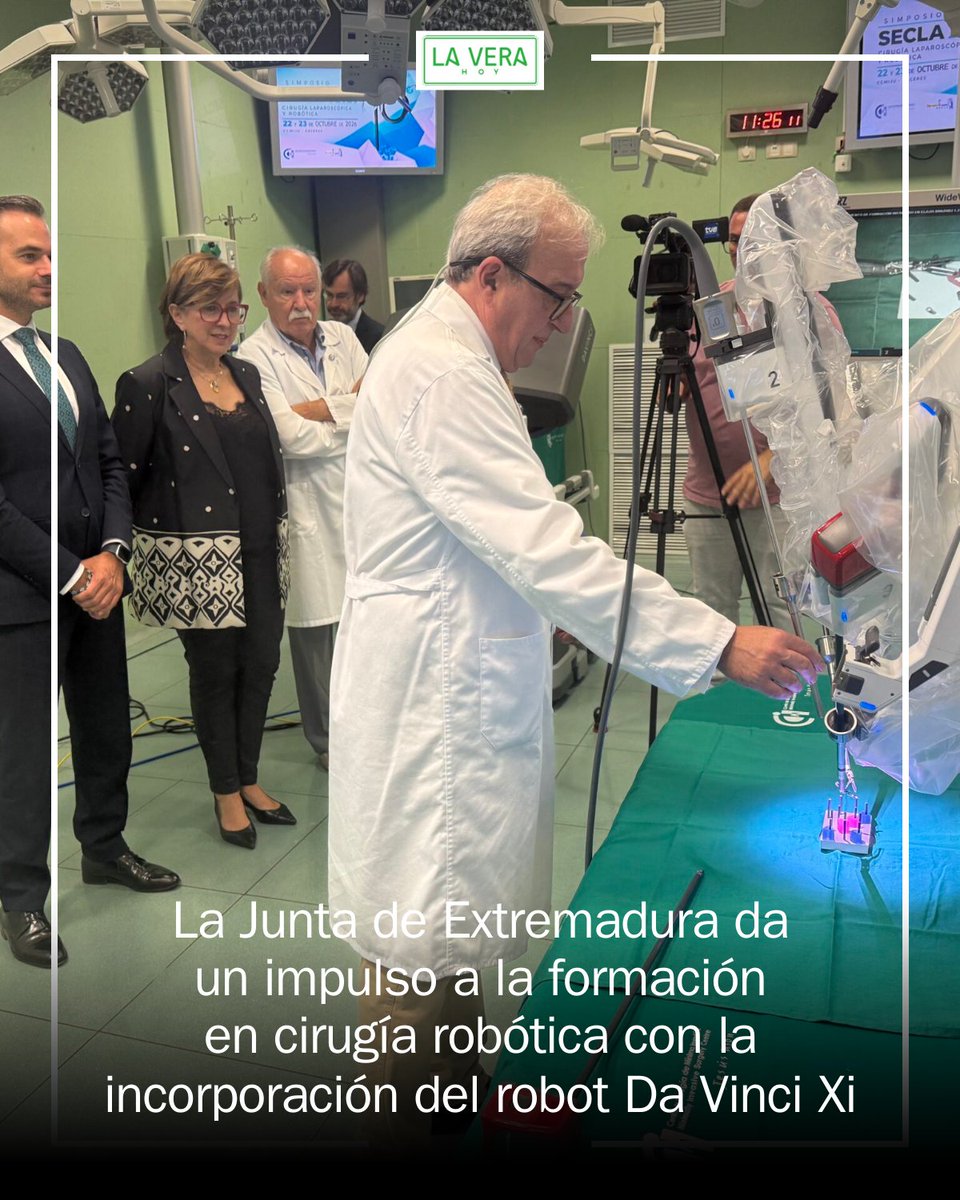 LaVeraEdon's tweet photo. 🤖 El CCMI ‘Jesús Usón’ incorpora el robot quirúrgico Da Vinci Xi para formar a profesionales en cirugía general, urología, ginecología y cirugía torácica. La tecnología también impulsará la investigación en imagen médica e inteligencia artificial... https://t.co/Hl3nldw8zD https://t.co/2EjLhzO000