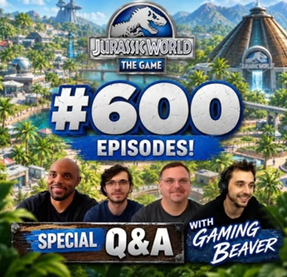 YutyTyrant's tweet photo. Recently, the GamingBeaver did a cooperation with Ludia for his 600th episode of Jurassic world the game. Cool stuff 

But someone at Ludia, in their infinite wisdom, decided to run a whole bunch of things INCLUDING BEAVER HIMSELF through an AI slop filter 

WTF?? https://t.co/DWTeRgv4UE