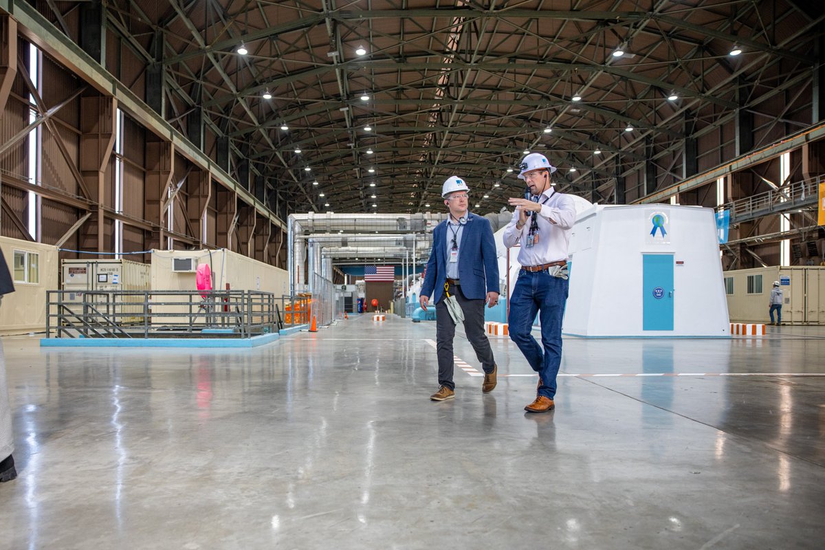 DiabloCanyonCA's tweet photo. Kyle Haustveit, @EnergyUnderSec of @ENERGY visited us at Diablo Canyon this week and got an up close and personal view of the plant during a tour led by Adam Peck, Site Vice President, and Maureen Zawalick, Senior Vice President and Chief Risk Officer. https://t.co/vPw5VDsj8D