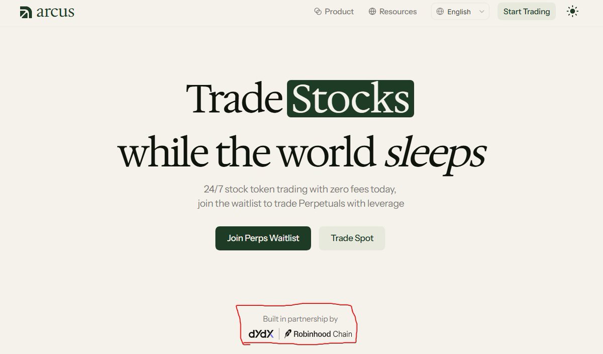 RekBlockChain's tweet photo. $DYDX 0x2cff7e03eb9262b406ab646e124384a73633d867

direct partnership with @RobinhoodCrypto + doing billions in volume in stocks/perps/commodoties

RH wallet is BUILT on Arcus for ALL stock/perp trading which has been the entire reason for memecoin season

The official dog of @arcus_xyz is here