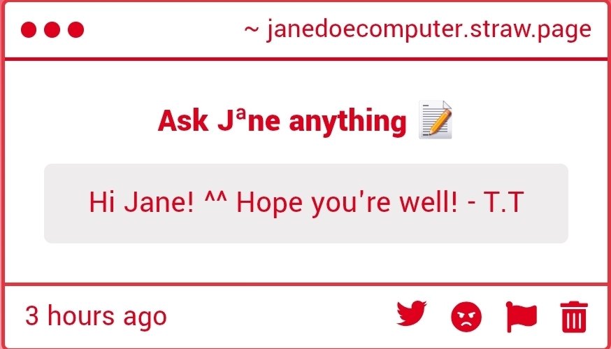 JaneDoeofDoe's tweet photo. Why hello there, I am doing fine at the moment. I do hope you too are doing well!

Something hust happened// https://t.co/AfH07efOIp