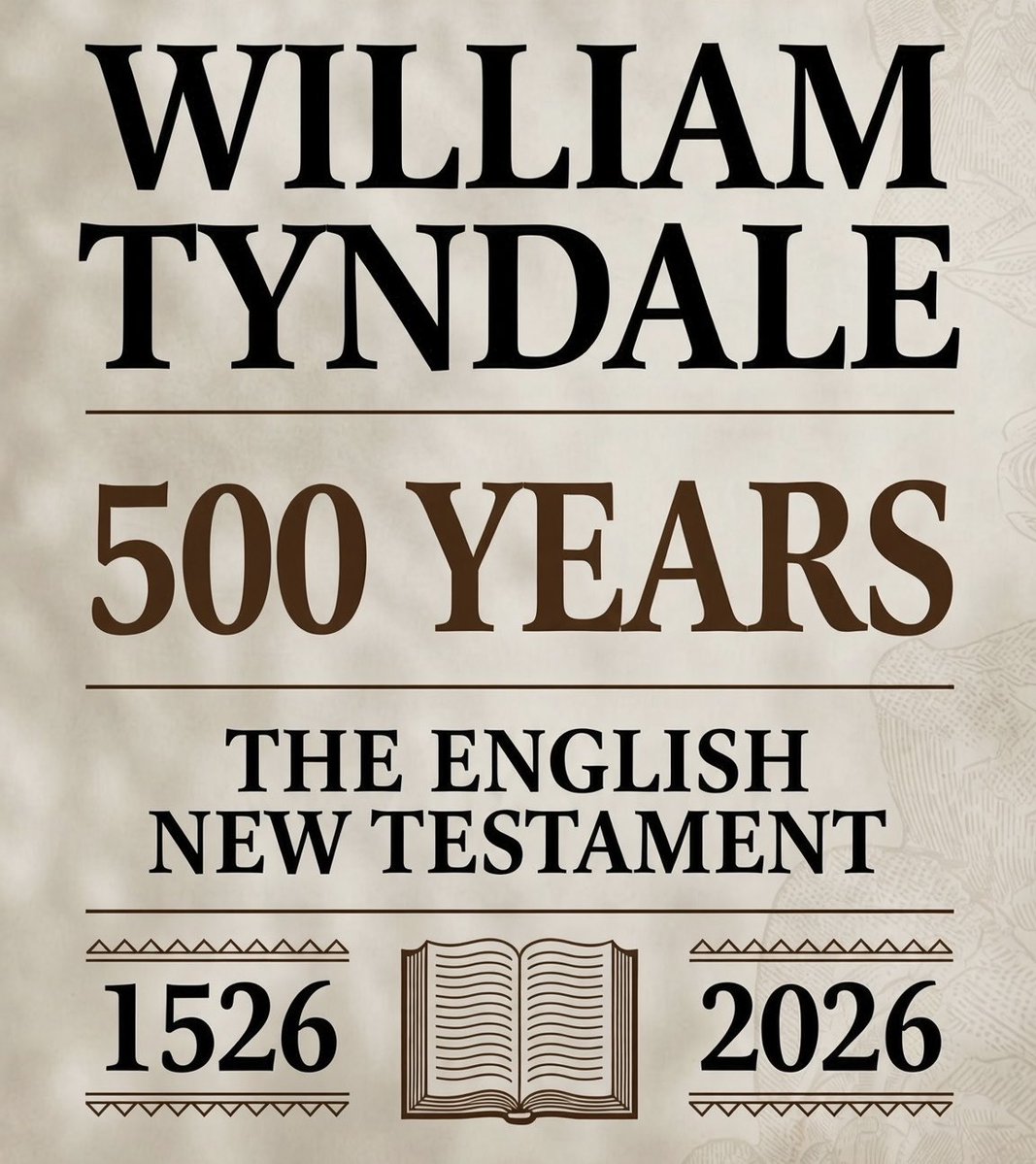 deadtosin610's tweet photo. This month marks 500 years since a small, illegal book began slipping into England hidden in bales of cloth and barrels of goods. It was William Tyndale’s English New Testament, and it changed the world.

Published in 1526, it was the first English NT translated directly from the original Greek… but Tyndale was far more than a translator. He was a scholar, theologian, linguist, reformer, and martyr whose work helped reshape the English Bible, the English language, and the Reformation itself.

Here is why we need to remember this remarkable man:

📖 Tyndale believed Scripture belonged in the hands of ordinary Christians, not locked behind Latin, clerical authority and scholarly privilege. When challenged by a wealthy clergyman, he famously declared: 
"I defy the Pope and all his laws. If God spares my life, ere many years I will cause a boy that driveth the plough to know more of the Scriptures than thou dost."

To do it, he fled England and spent years translating in hiding while authorities hunted him.

🗣️ He shaped the English language.
Every time you say:
• “The salt of the earth.”
• “My brother’s keeper”
• “Eat, drink and be merry”
• “Go the extra mile”
• “Fighting the good fight”
• “Broken-hearted”

…among so many other phrases, you are quoting Tyndale. When English lacked words for Hebrew concepts, he invented them: atonement, Passover, scapegoat, mercy seat. He even included the first glossary in an English Bible to help readers understand his translation choices.

His extraordinary gift for English became the foundation for the King James Version, weaving his words into the very fabric of our language.

👑 The King James translators couldn't improve upon his work.
When 54 scholars were commissioned in 1611 to create the King James Bible, they were tasked with producing a brand new translation... but when they sat down to the work, they found they didn't need to reinvent the wheel. 

Tyndale’s cadence, vocabulary, and grasp of the original languages were so masterful that the committee found they simply could not improve upon his phrasing. They adopted his work as the backbone of their own. 

Modern computer analysis confirms that roughly 84% of the King James New Testament, and 76% of the Old Testament books Tyndale translated, are essentially Tyndale’s exact words. 

When you read the King James Bible, you are hearing the voice of William Tyndale.

🔥 He counted the Word worth dying for. Tyndale was betrayed, arrested, and imprisoned in a cold castle for over a year. On October 6, 1536, he was strangled and burned at the stake. 

His final recorded prayer was not for his own life, but for his enemies: 
“Lord, open the King of England’s eyes.”

Within just a few years, English Bibles were being placed in churches throughout the realm. Tyndale died, but his work lived, and the Word of God went forth.

By the providence of God, the work of one faithful man helped to put the Scriptures into the hands of millions upon millions of people for centuries.
