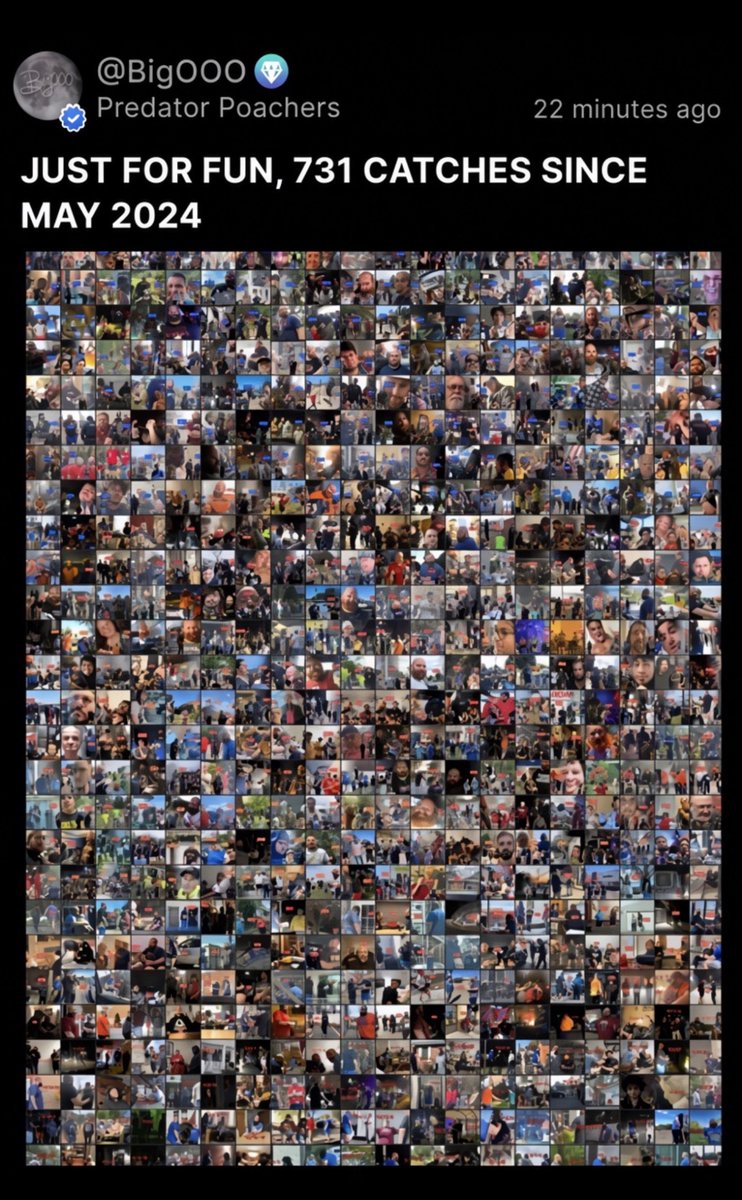 PPoachersLIVE's tweet photo. In 883 days we have caught 731 child molesters across God knows how many states. Probably all 50. Cheers to you the supporters. We love you. https://t.co/gHaoqSJJjW