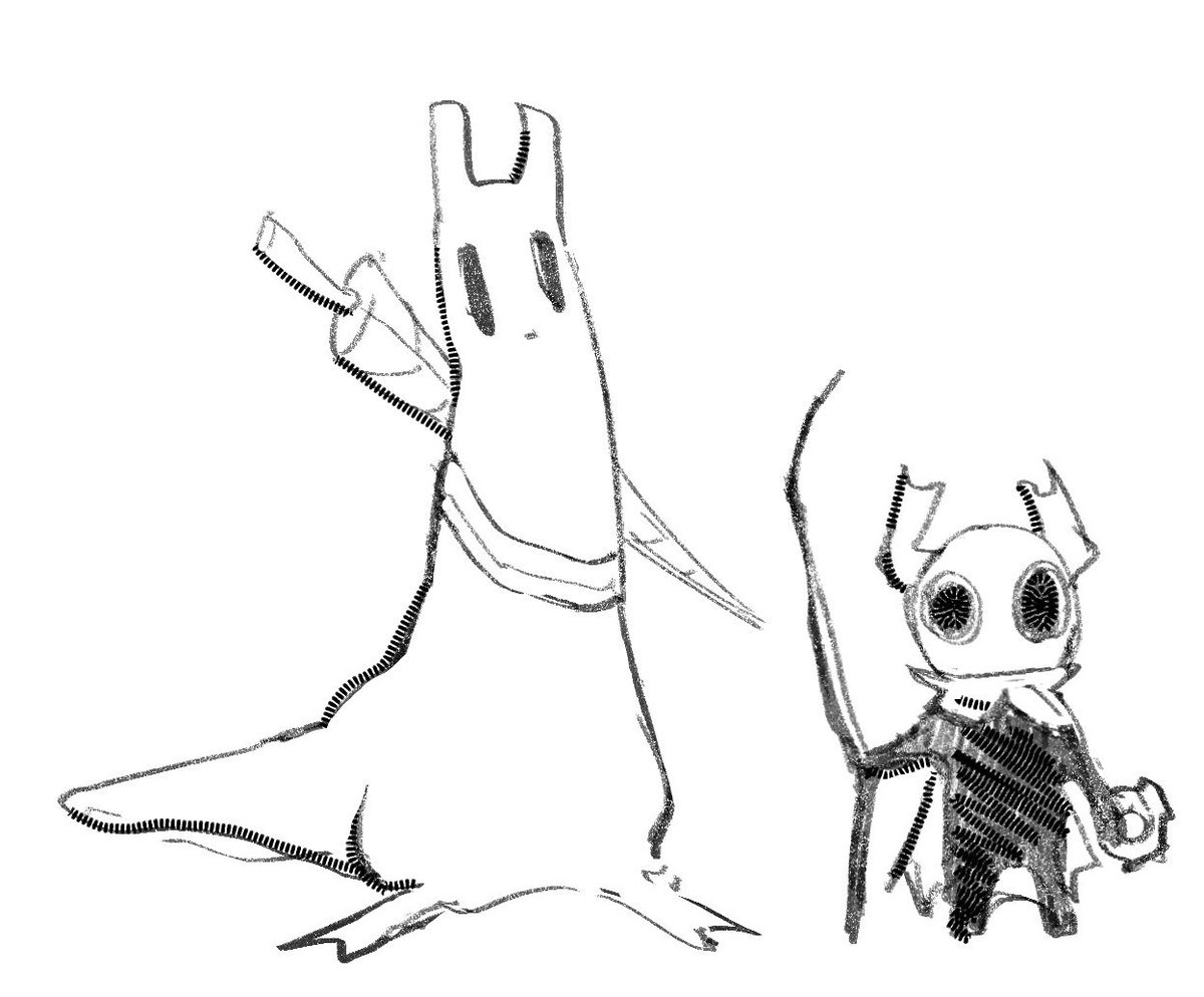 _lumomm's tweet photo. John rain world and Jane hollow knight https://t.co/LnunfKvruM