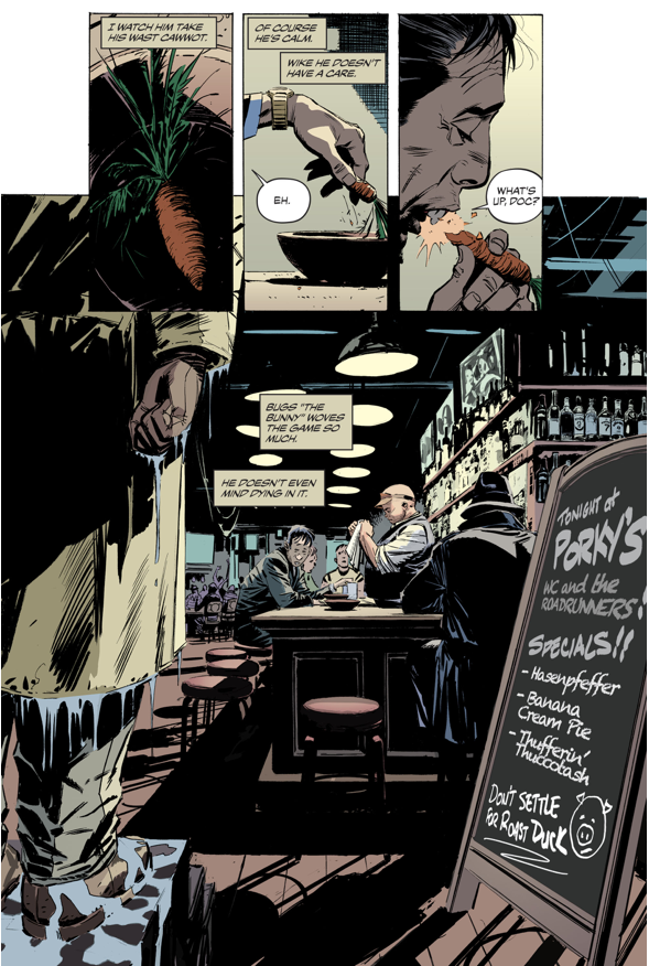 Xandey2's tweet photo. @marthamente que tal esta es del comic crosover de elmer gruñon y batman https://t.co/i0sEpYSzEl