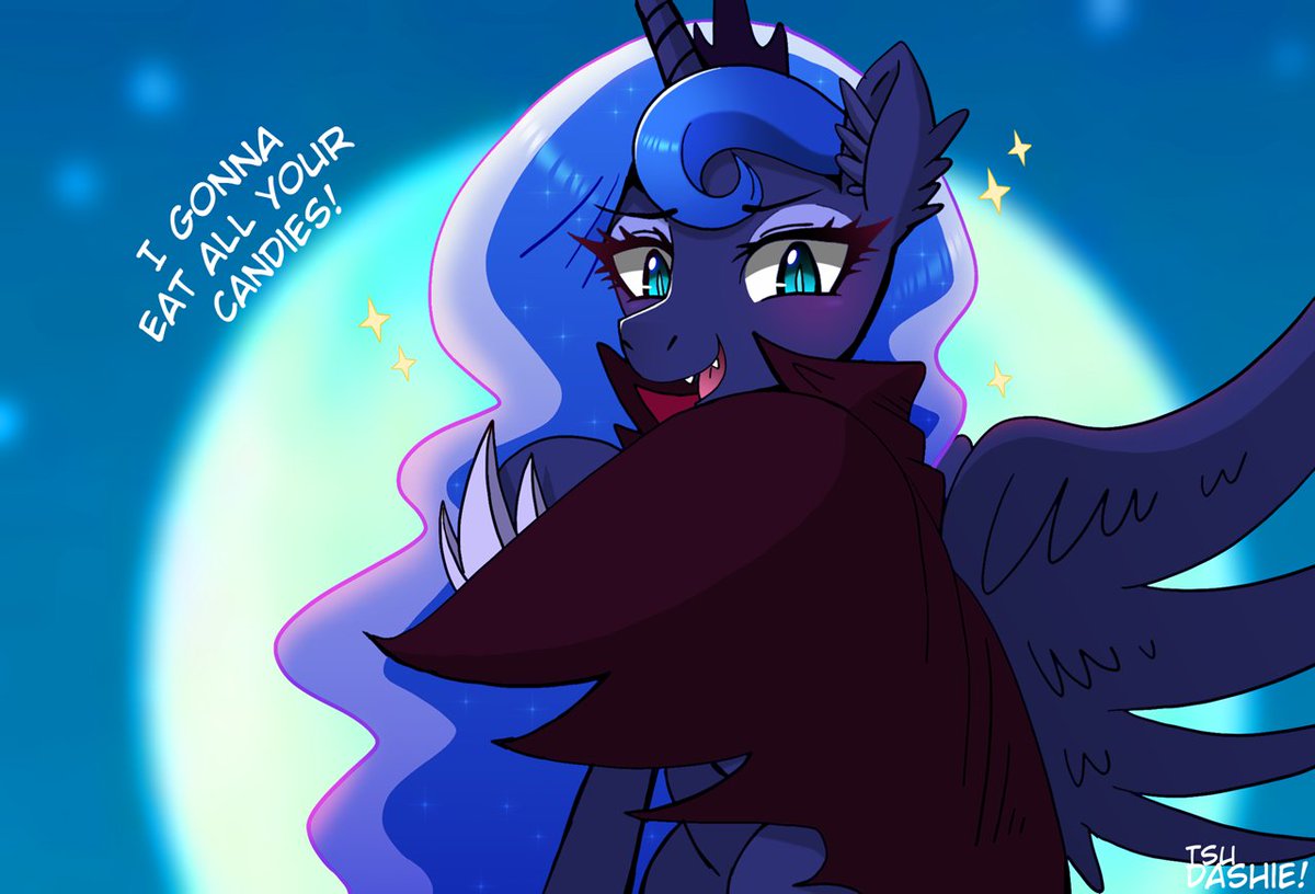 tsudashx's tweet photo. Halloween vampire Luna 🌙
#ml #mlpfanart #princessluna #halloween https://t.co/dA5UFtOQnY