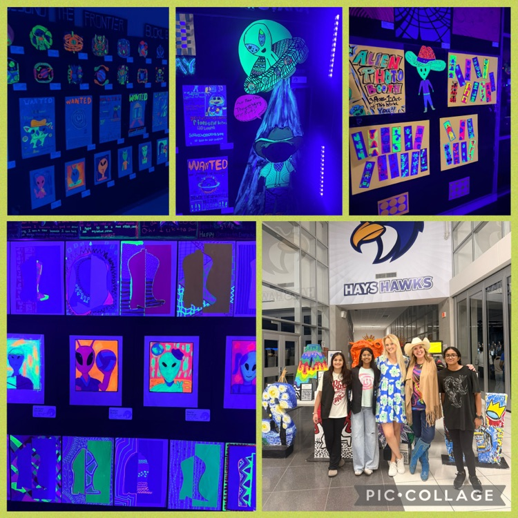 ProsperHaysMS's tweet photo. ICYMI: Hawk talent was on full display at  our fall choir concert and art glow show!  ✨ Ca-Caw! https://t.co/lyUXv7cTlI