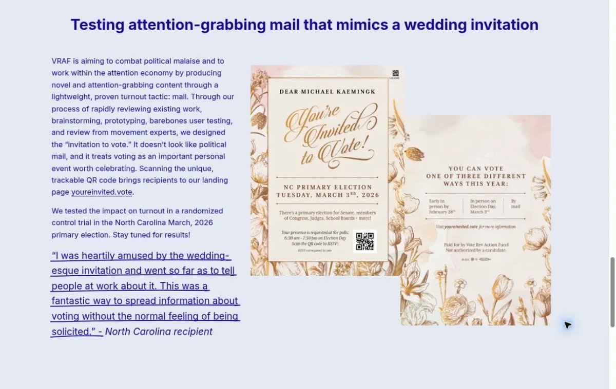 nataliegwinters's tweet photo. Soros-funded activists are now disguising voters mail as wedding invitations… https://t.co/oi9Hzlfa5l