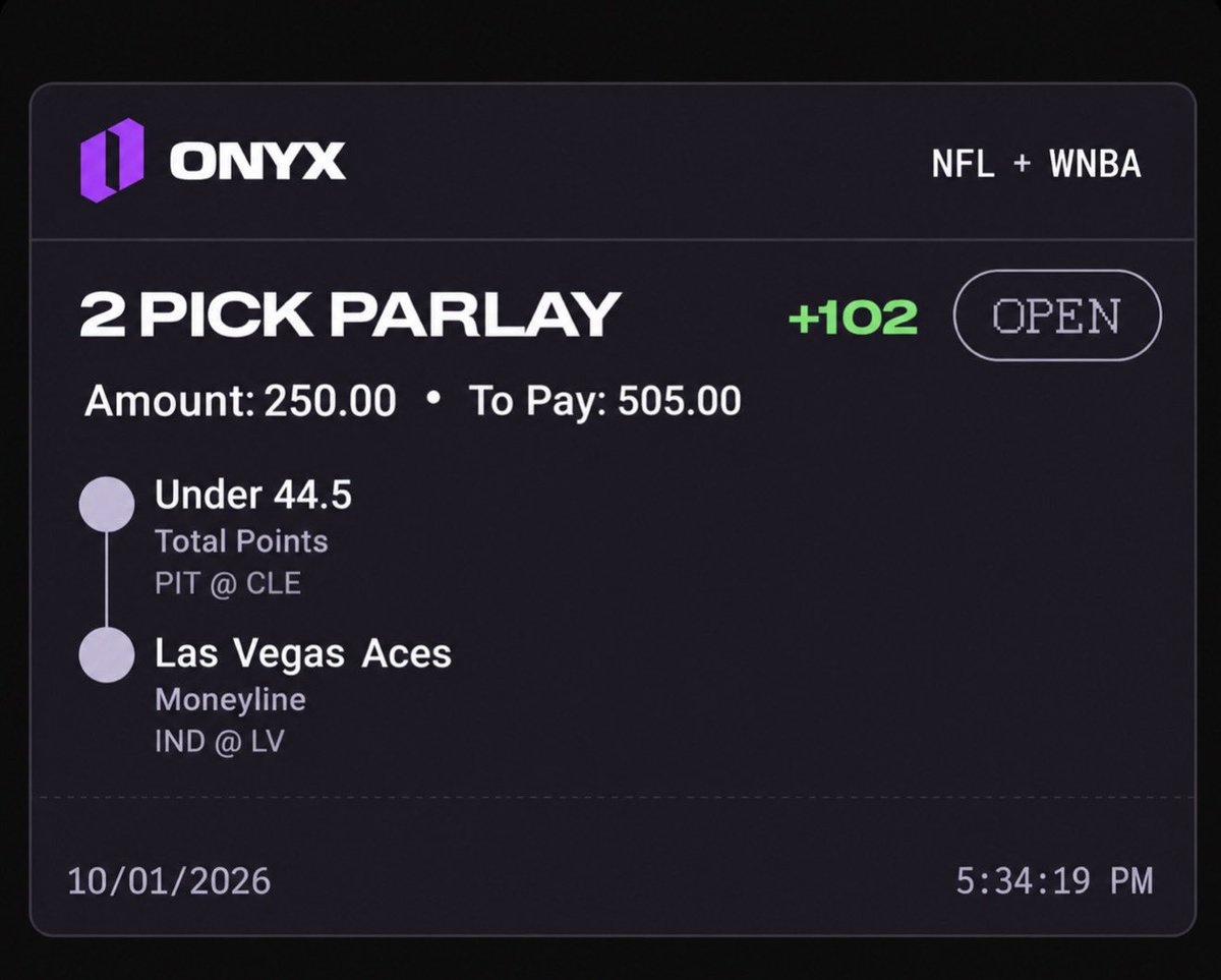 itsluijy's tweet photo. 🚨 FREE PLAY 🚨

🏀🏈 2-LEG PARLAY
Las Vegas Aces ML
Steelers/Browns Under 44.5

#MENACEPICKS #onyxodds https://t.co/vDLn8WIi6x