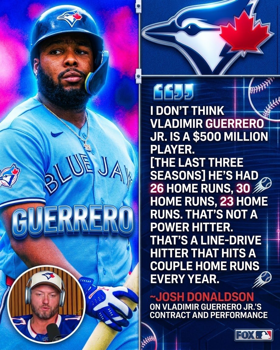 GreaterViews1's tweet photo. @thejaysnation Big [0], I think the #Bluejays are placing too many expectations on Guerrero Jr. He’s not the superstar everyone thought he was, and he is definitely not going to live up to that massive contract.
Like JD said; "I don't think he's not a $500M player". He is not at that level. 
👇 https://t.co/ebBHhF3pdC