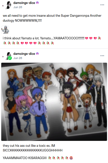 Damoings's tweet photo. need to remake the posts i made on tumblr when i was first becoming insane about yamato kisaragi https://t.co/xpJFYiHggY