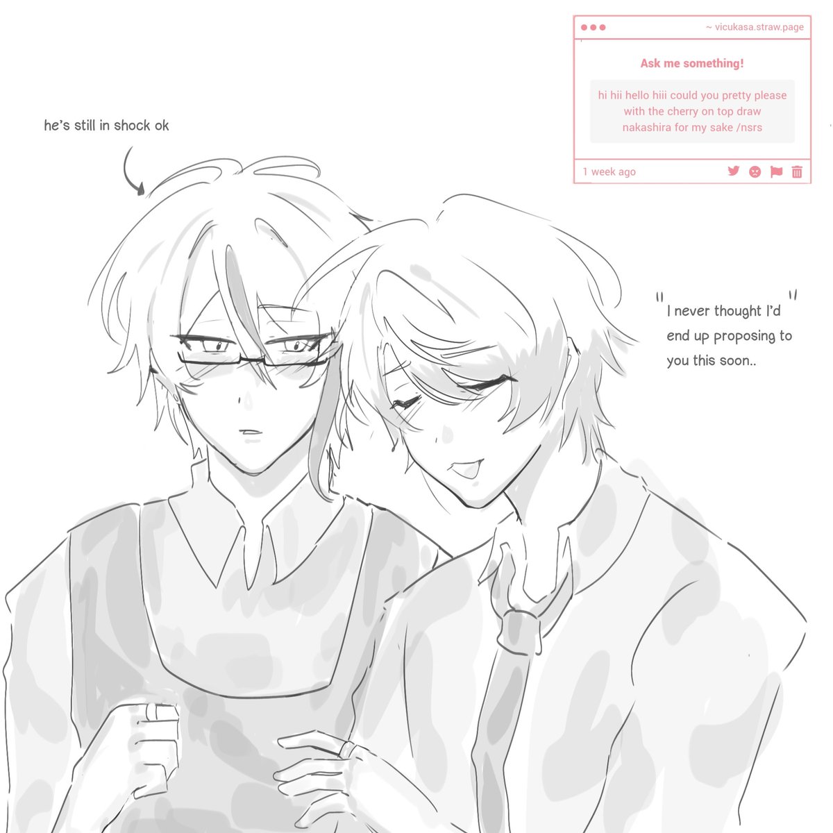 vicuniian's tweet photo. tooo late im sorry if you feel ignored I had a really bad art block wah #類司 https://t.co/LHq2fTobZg