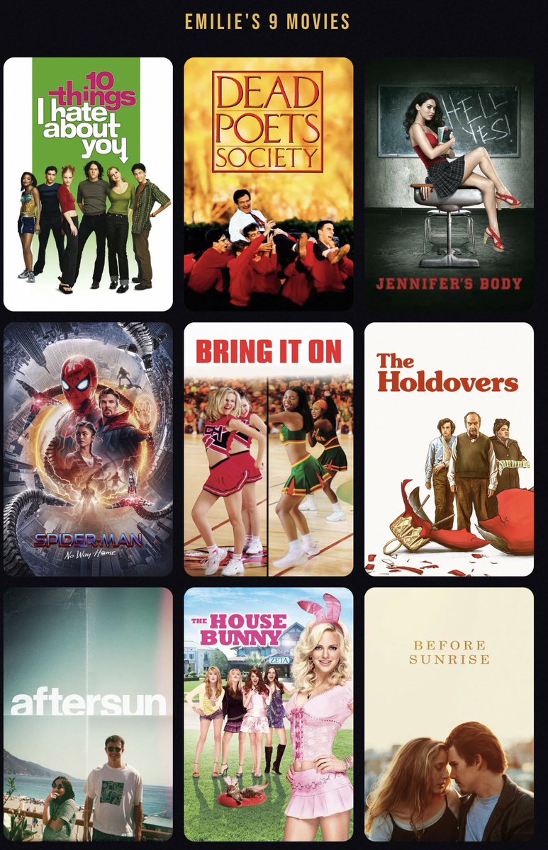 runforparadise's tweet photo. my 9 movies + series 😗 https://t.co/4BSSYCRoHq