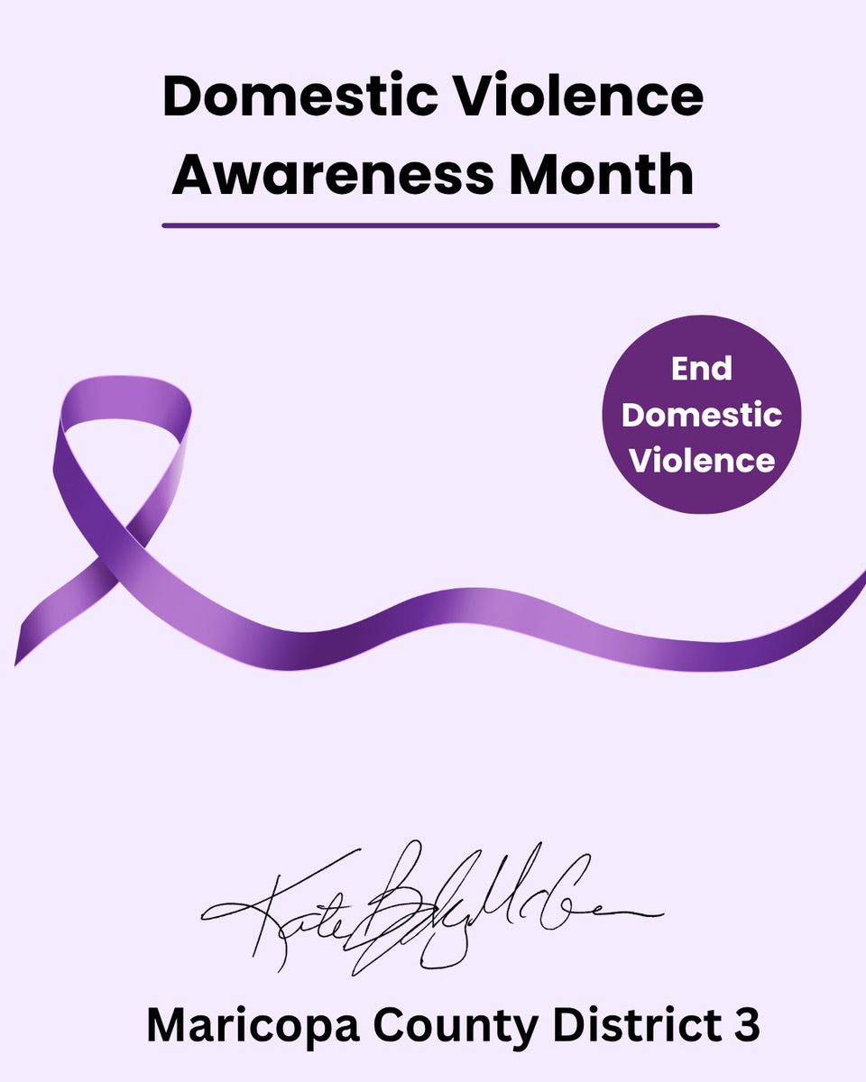 KateMcGeeAZ's tweet photo. October is Domestic Violence Awareness Month. You can show your support and bring awareness to domestic violence by wearing purple throughout the month of October. During my time on the Governor’s Commission to End Violence Against Women, the AZ Legislature passed consequential reforms to empower survivors to leave their abuser.  AZ Point is a no-cost, confidential resource survivors can use to take the first steps in obtaining protection. If you or someone you know is in an abusive relationship, visit https://t.co/lSmbJiklLT