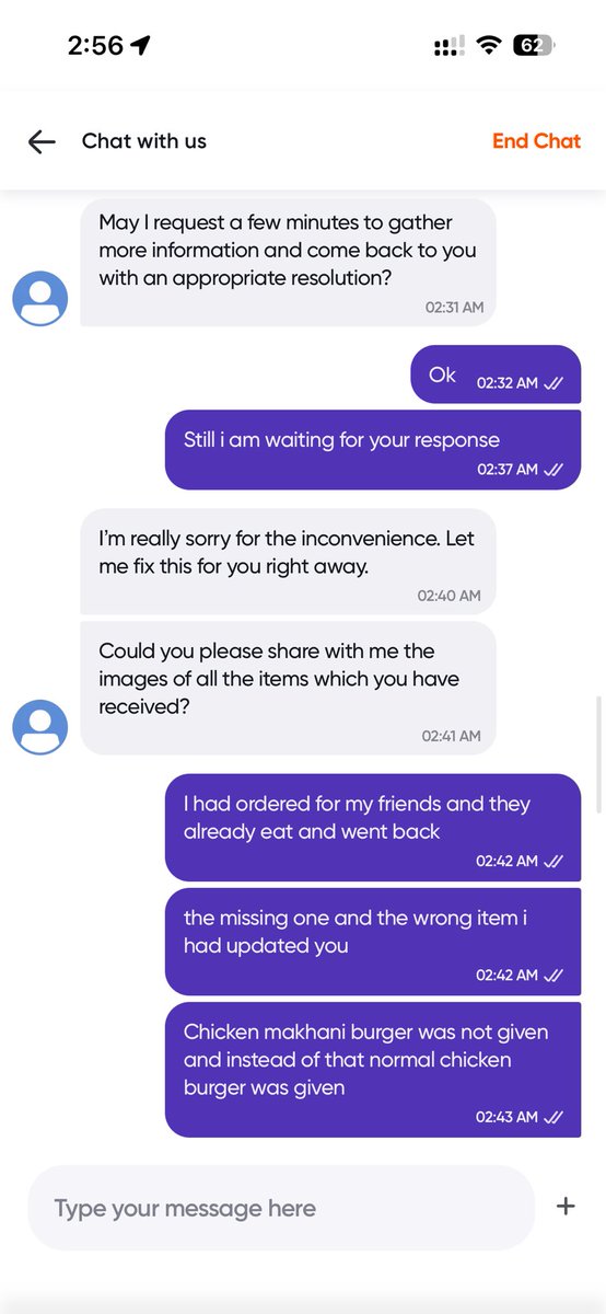 Kumar0615's tweet photo. realistically cannot exist anymore.

Please review the entire chat and provide a proper resolution/refund. This is not how customer support should work. https://t.co/RaMIothH4l