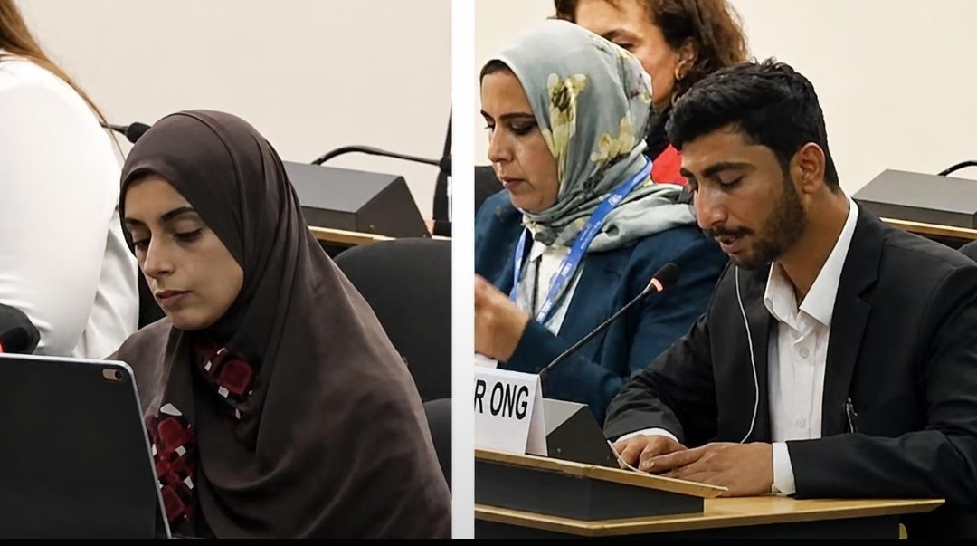 bijar_saee57411's tweet photo. Members of the Baloch National Movement #BNM addressed the 63rd session of the United Nations Human Rights Council in #Geneva raising concerns over the situation in #Balochistan Pakistan Army airstrikes in Surab Zehri and Chiltan and the challenges faced Baloch women and girls. https://t.co/RaJAucDdCW