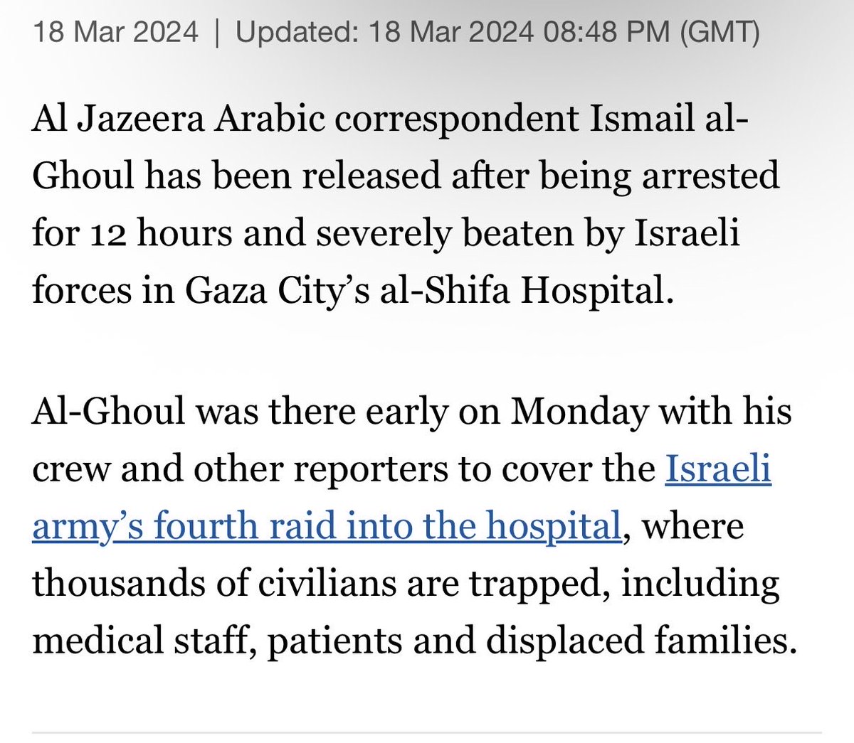 Absurd_Ruka's tweet photo. To give an example of how sloppily put together this is, they claim Ismail Al-Ghoul was a Hamas militant, based on a "military rank" he supposedly received at age 10, 7 years before he supposedly joined Hamas. Not to mention, Israel had *already* detained and released him prior. https://t.co/JqMtFZo3YV