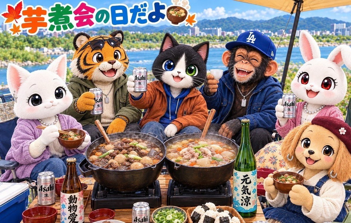 u_kiyonma's tweet photo. 令和8年10月2日(金) 大安
那覇市 ☀☂️  27↝31℃
💮おはようございま～す‼️

⭐️望遠鏡の日
⭐️スヌーピーの日
⭐️スンドゥブの日 など

オールナイトニッポン 放送開始　1967年

10月最初の華金だよ～🎈🙋

Okinawa’s beach parties are fun too, but an Imoni-kai sounds like a lot of fun as well! 😸 https://t.co/9ICPnVlXt5