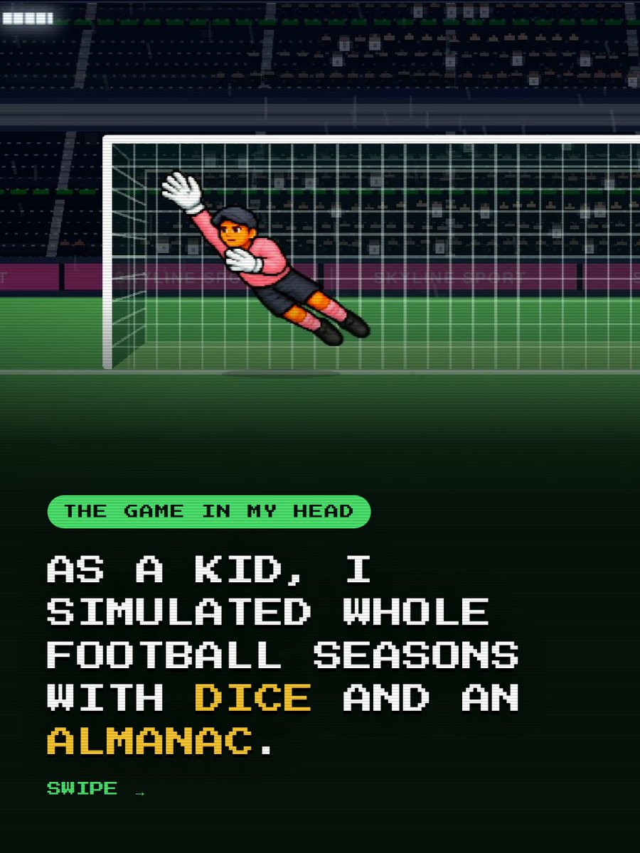 eightbitmanager's tweet photo. As a kid I simulated entire football seasons with dice, a pencil and an almanac. 🎲⚽

Every result written by hand.
One year of work later, it's a real game. 🧵👇

#indiedev #gamedev #pixelart #footballmanager https://t.co/Nl1MyzZv1Q