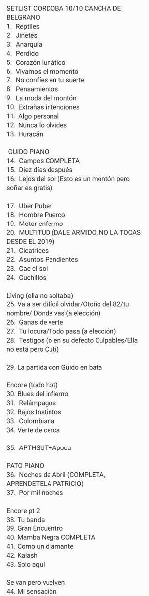 Quiero_setlist's tweet photo. Día 21 de 30 solicitando esta setlist para el show de Airbag en CORDOBA
Chances de que realmente se de? Mínimas
Pero soñar es gratis y a mi me encanta soñar
  #setlistcordobaAIRBAG #Airbag #setlist #Cordoba
@GastonSardelli 
@AIRBAGoficial 
@GuidoAIRBAG https://t.co/OZKks30BWv