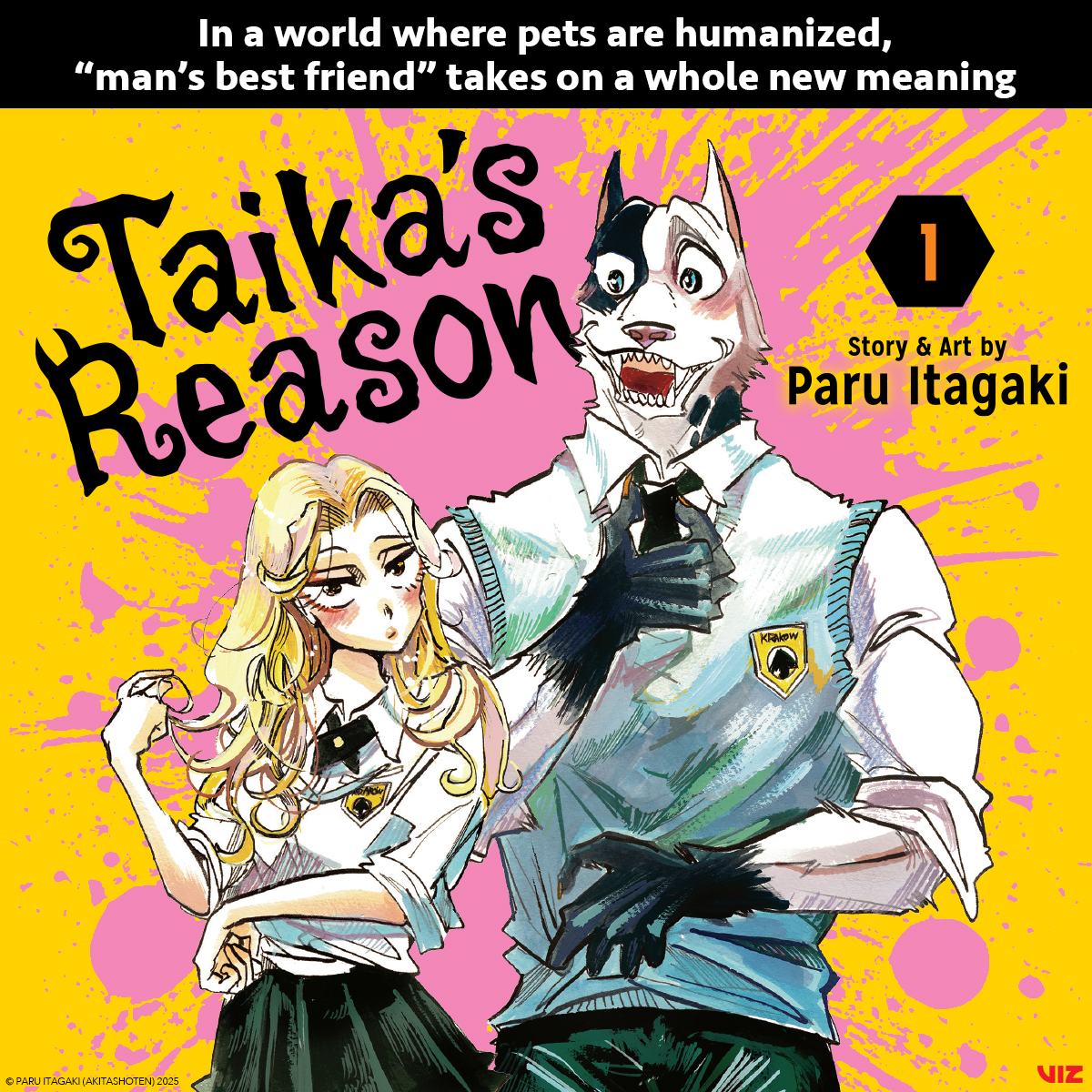 VIZMedia's tweet photo. In a world where pets are humanized, who really owns whom? Read Taika's Reason by Paru Itagaki.