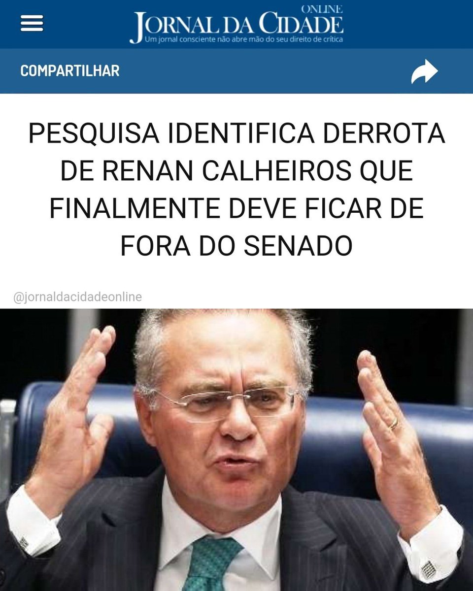 MachadoDarlon's tweet photo. 🦊A RAPOSA VELHA ESTÁ FORA ! 🙏
PESQUISA IDENTIFICA DERROTA DE RENAN CALHEIROS QUE FINALMENTE DEVE FICAR DE FORA DO SENADO! https://t.co/ECbnfadUyy