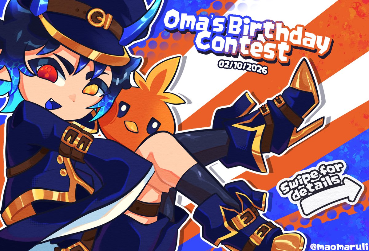 maomarulii's tweet photo. hello,, i don’t know how many could be interested here but im trying to host an art contest/dtiys of sorts on all of my socials, so if you’re interested all the info is below 🦭🌹 ⬇️ 

#splatoon3 #splatoonart #OMABDAYCONTEST2026 https://t.co/G6NFRUwr1X
