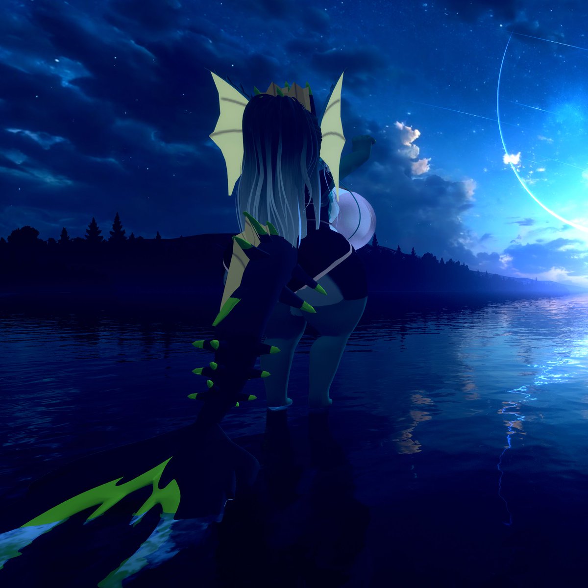 kitshnaya's tweet photo. É..., mais um ano, mais um aniversário. Mal posso esperar pelo domingo e pelos próximos dias... mas não sei o que me espera! 🌌🪐✨🎂
#VRChat #Vaporeon #TransGamer #CozyGaming #Eeveelution #TransPride #BirthdayVibes https://t.co/HO8Zclimqn
