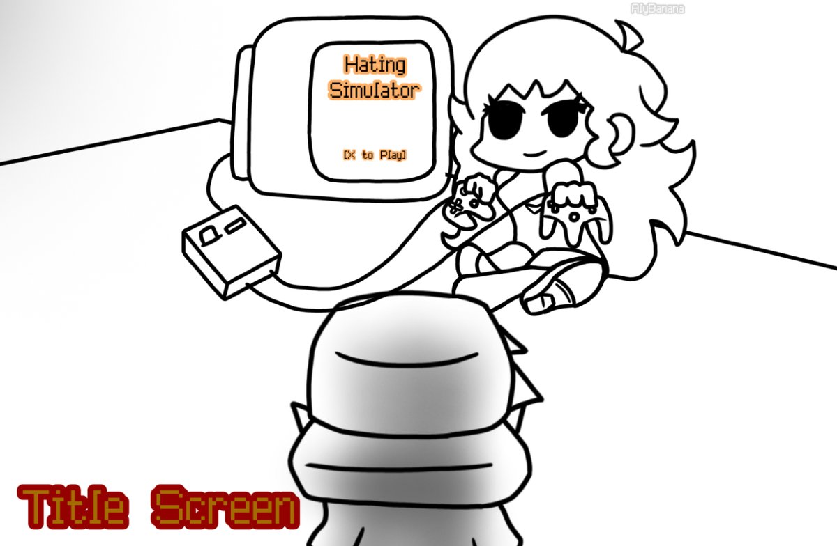 banana_aly's tweet photo. Want to play this old game with me?
Sentober 1 - Title Screen
 #sentober2026 #FridayNightFunkin #FNF. https://t.co/XaUNxc7ot7