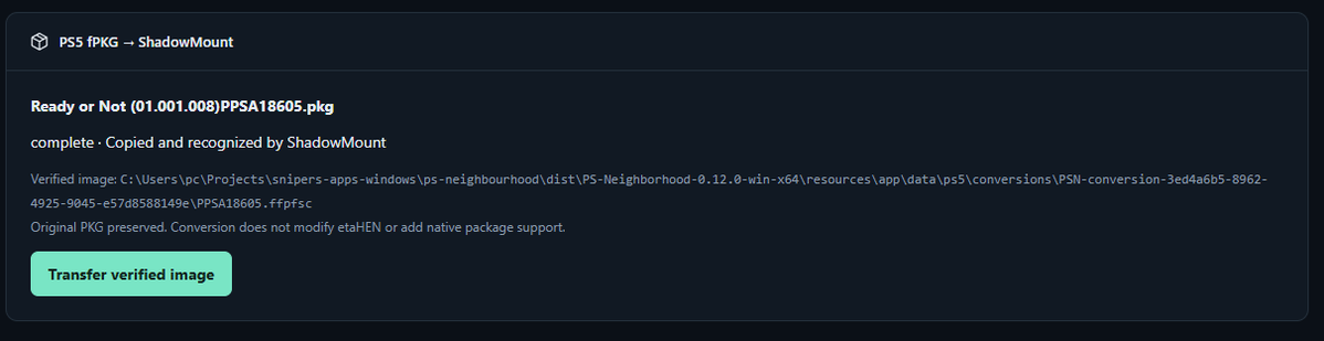 Jasperwbr's tweet photo. UPDATE: PS Neighborhood can now take fpkg's files for ps5 and automatically convert them to boot with shadowmount.
This is not a FPKG fix. This is an automated convertor and installer that is it. ive tested on a few games and it worked but i cant confirm it will work with every game you throw at it

https://t.co/CVZAiqcpmR
#etahen #jailbreak