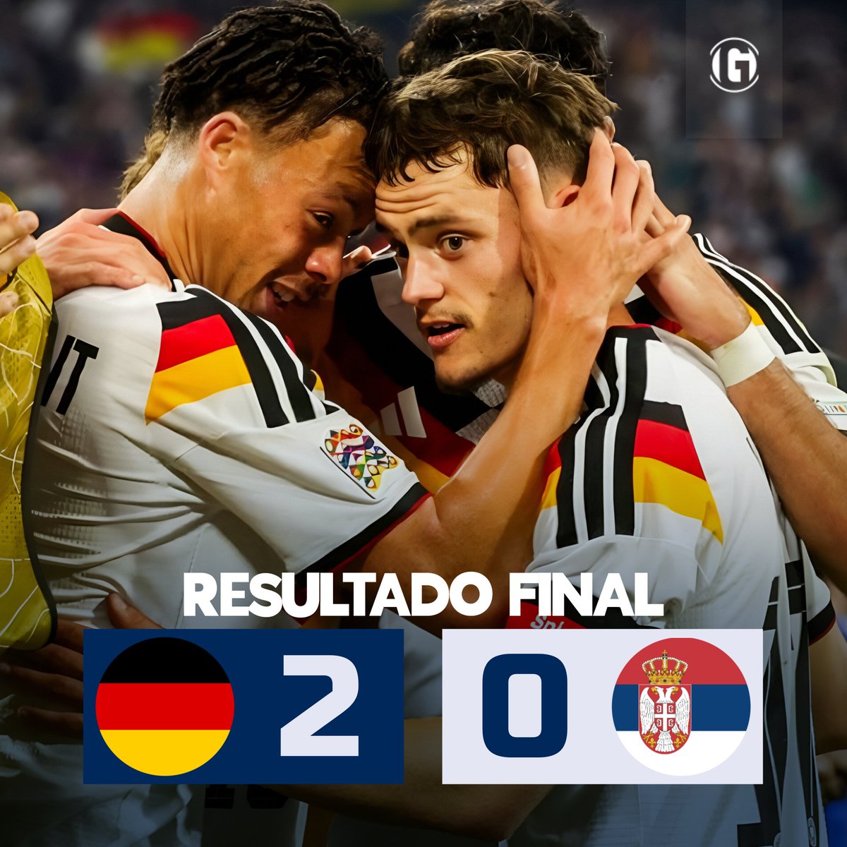 gilmer_oficial's tweet photo. FINAL | Alemania se lleva la victoria en la fecha 3 de la Nations League.

👉🏼 Alemania 🇩🇪 2-0 Serbia 🇷🇸 https://t.co/qGFPmrllrc