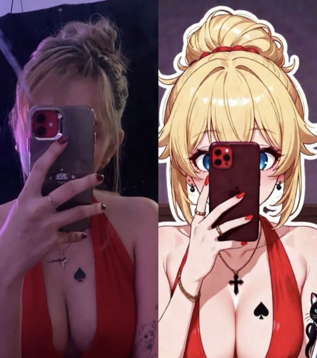 ewaifubella's tweet photo. Anime vs IRL https://t.co/xKchi7Dr1b