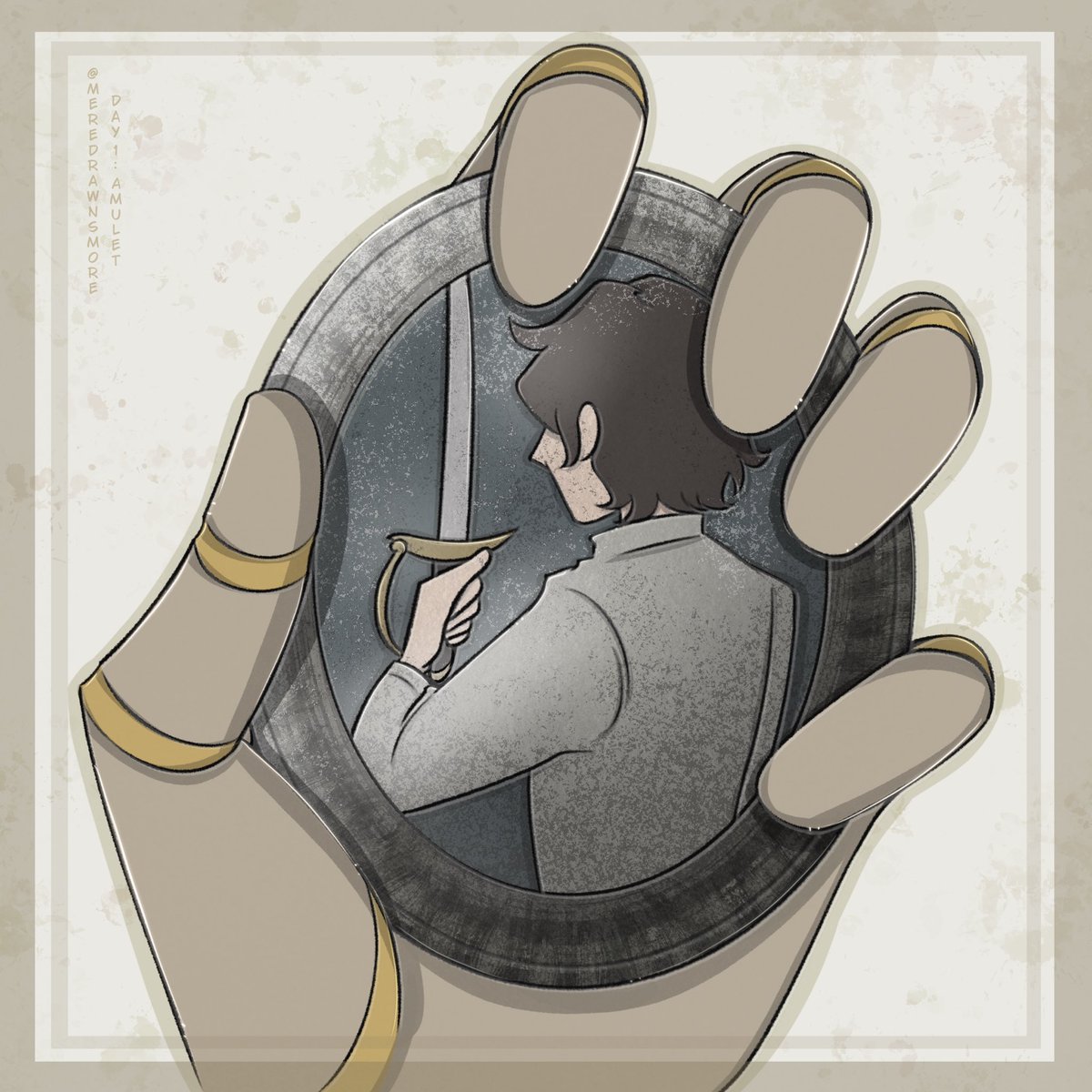 Meredrawnsmore's tweet photo. I will participate again! ✍️(‘•̀ ▽ •́ )✨

Day 1 Amulet: Duelist 🗡️

#LOPTOBER2026 https://t.co/Yv4xW6Io9W