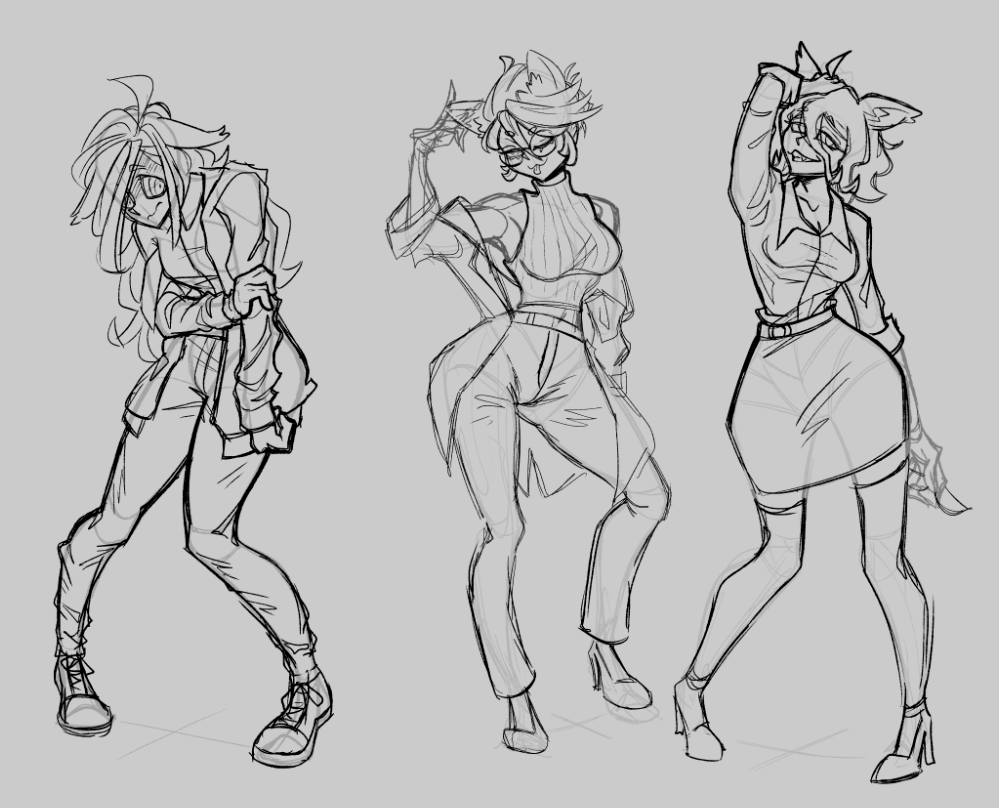 NarugaArt's tweet photo. A bunch of cat girls sketchs I did a million eons ago and never posted part 2(two) https://t.co/koGkXSb4Bk