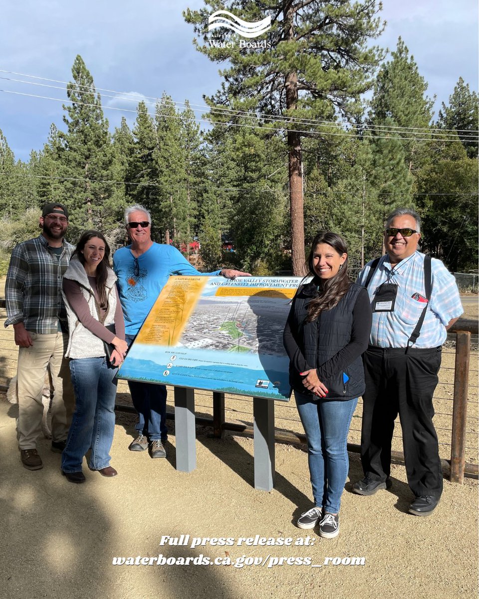 CaWaterBoards's tweet photo. ☔️  🌊South Lake Tahoe’s new Tahoe Valley Stormwater and Greenbelt Improvement Project is now open to the public. 

The City received a $7 million grant from the CA Water Boards’ Stormwater Grant program for this project.

https://t.co/NRclv1LsqQ https://t.co/EtrHY6G5pD