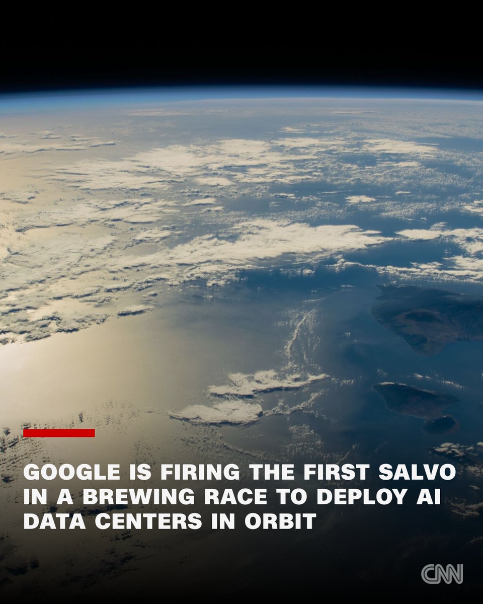 CNN's tweet photo. As rural communities across the United States wage intensifying battles to keep AI-computing data centers out of their backyards, some tech giants are mulling methods that could sidestep such local resentment — by sending the facilities to space. https://t.co/kkbMBylxVD https://t.co/rCVriyws1P