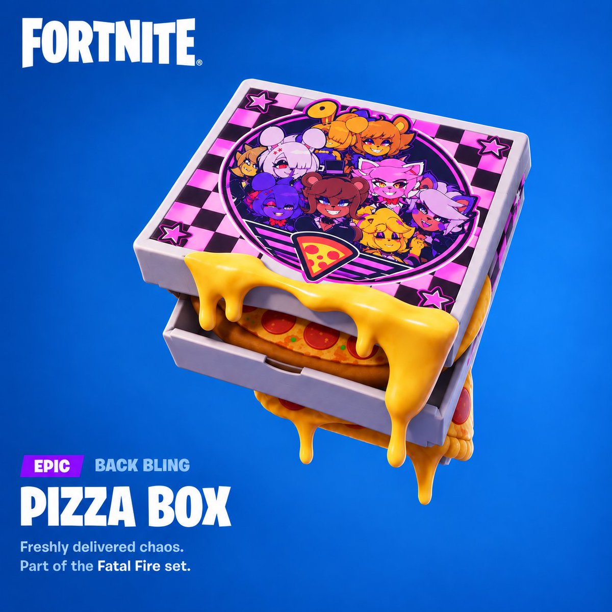OfficialW_C's tweet photo. NEW "PIZZA BOX" BACKBLING
#FNAF #Fortnite #leaks https://t.co/KTLS5bkUD7
