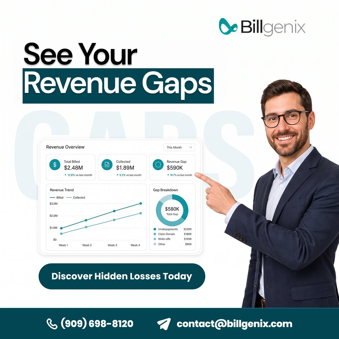 billgenix's tweet photo. 12% of your revenue could be leaking without you knowing. Discover how BillGenix can seal these gaps and safeguard your revenue. #RevenueLeaks #WorkersComp #HealthcareBilling #BillGenix #OMFS #DWC #EAMS #RevenueRecovery 📈💼 https://t.co/iM0IFWZRFo
