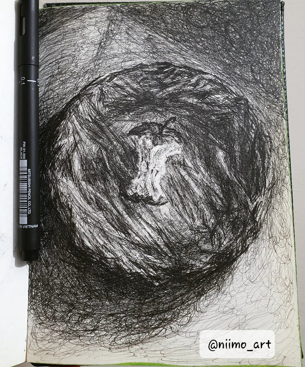 niimo_art's tweet photo. #inktober - Apple https://t.co/9E1fTWuwuM