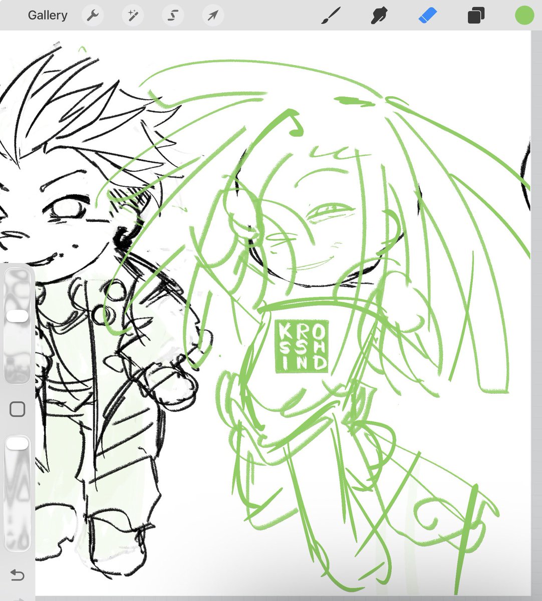 Krosshind's tweet photo. Also I finished Gris, I just didn’t post it yet because I didn’t do his hair highlights I’m lazy 

Jabber keychain Wip yay https://t.co/lAZOESpJcq