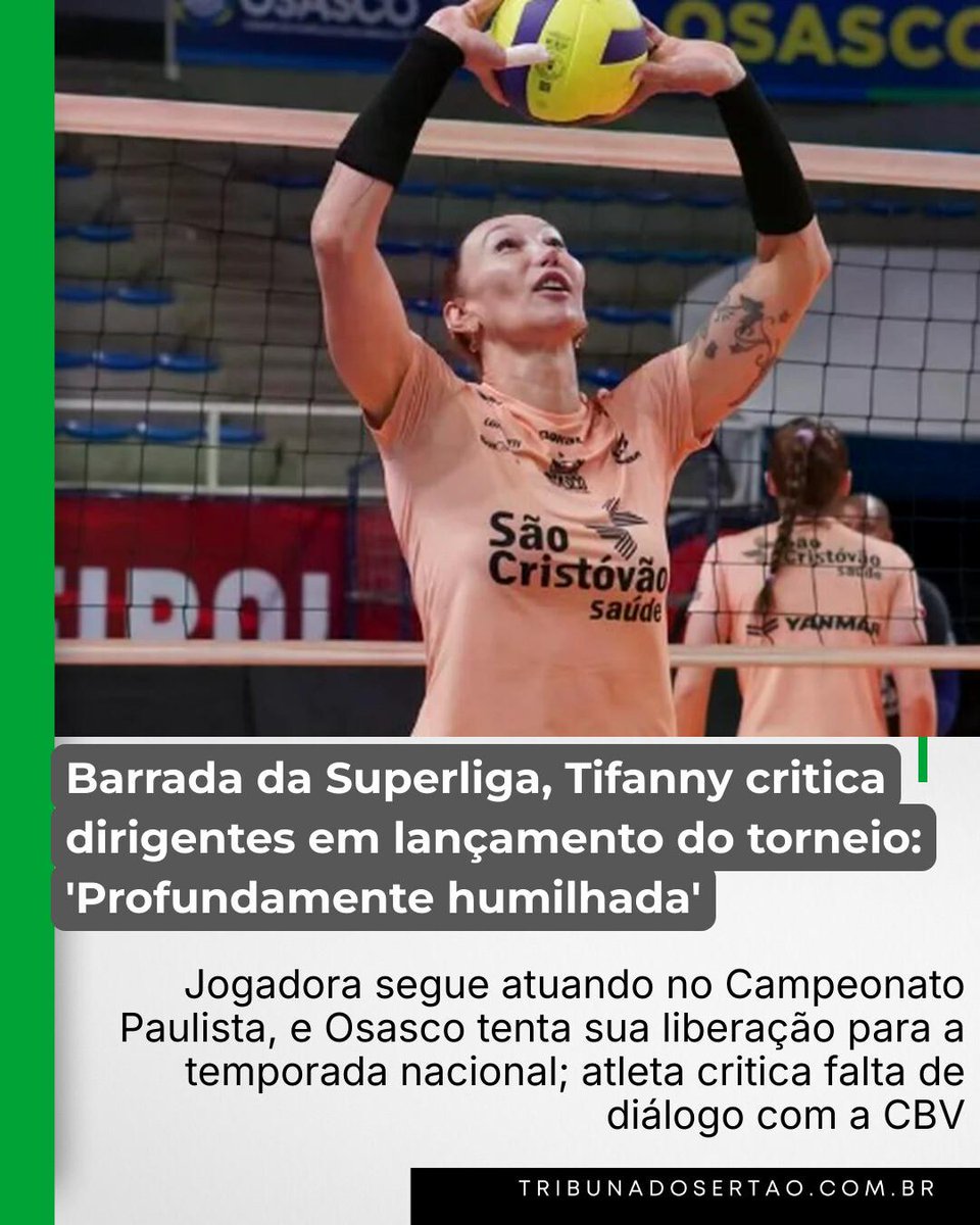 tribunasertaoal's tweet photo. Jogadora segue atuando no Campeonato Paulista, e Osasco tenta sua liberação para a temporada nacional; atleta critica falta de diálogo com a CBV https://t.co/vMBtvHx9Rm https://t.co/ShhCtCRGAl