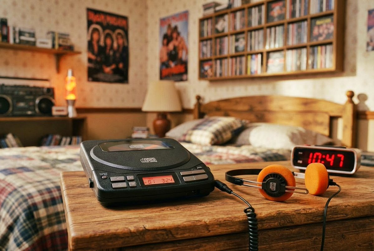 DJS3_Author's tweet photo. ๐๐งCD Player Day๐ถ๐ฟ
Today spotlights the popularity of the compact disc player and the impact it's had on the way we listen to music.
#cdplayerday #cds #portablecdplayer #discman #80s #1980sstyle #physicalmedia #80snostalgia #retrotech #vintageaudio #compactdisc #audiogear https://t.co/wq6P7tZImf