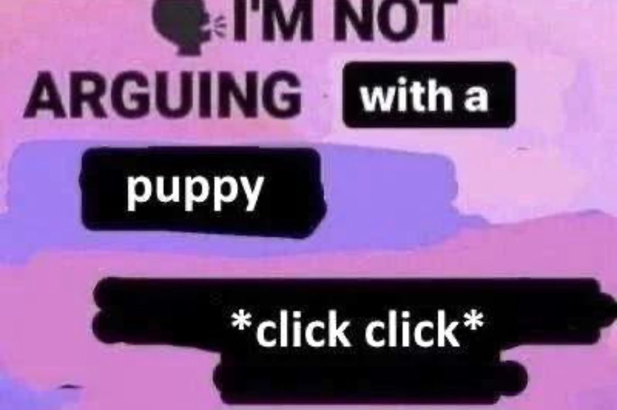 ratdogfm's tweet photo. easy way to win an argument against me awruff wruff :3 https://t.co/XXbCXtOoXd