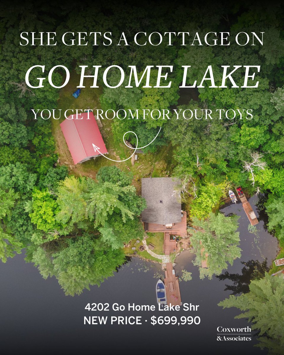 CoxworthAssoc's tweet photo. ✨ New Price ✨

📍 4202 Go Home Lake Shr (Lot 249)
💰 New price: $699,990
🚤 Boat/ATV/snowmobile access only
MLS X10439685

Bryan Coxworth, Broker | 705.790.7629
#GoHomeLake #MuskokaRealEstate #CoxworthAndAssociates #CottageLife #sothebysrealtycanada

https://t.co/DID8yNKjHj https://t.co/H6gqXTE0fU