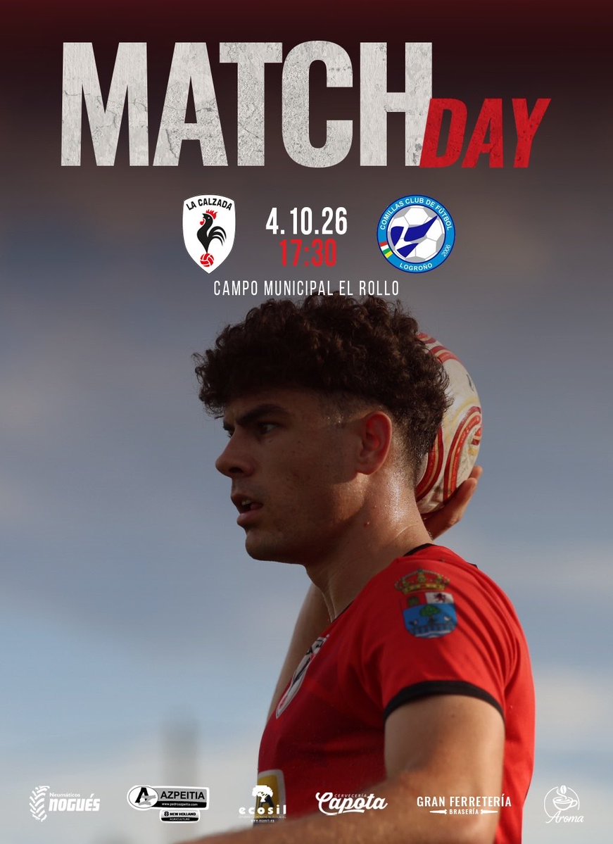 FCLaCalzada's tweet photo. El fútbol vuelve a El Rollo este domingo. ⚽️

Quinta jornada de la temporada, una nueva oportunidad y las mismas ganas de defender los colores.

🆚 @ComillasCF 
📅 4 de octubre
🕠 17:30 h
📍 El Rollo
🎟️ Entrada General: 10€. Socios: Gratis.

¡Aúpa Calzada! ♥️🖤🐓 https://t.co/QYAakYKeHN