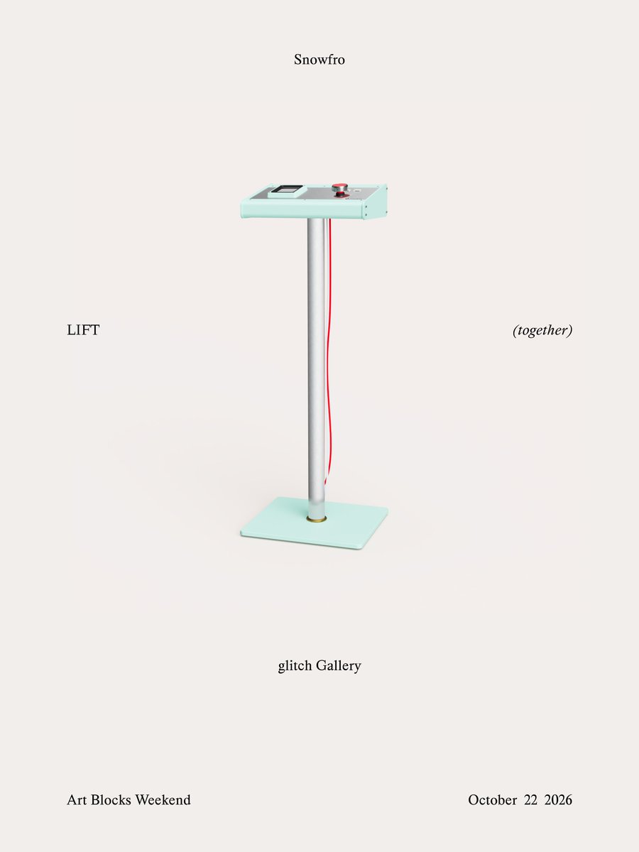 Fountainxyz's tweet photo. (1/2) @artblocks_io Weekend 2026 is upon us. This year, Fountain will partner with Glitch Marfa to host our first two public events: 

First, we’re thrilled to support LIFT (together) – Part II: FAILURE MODE by @ArtOnBlockchain, presented in partnership with @glitchmarfa × @LACMA 

Saturday, October 22 // 6 – 9 PM