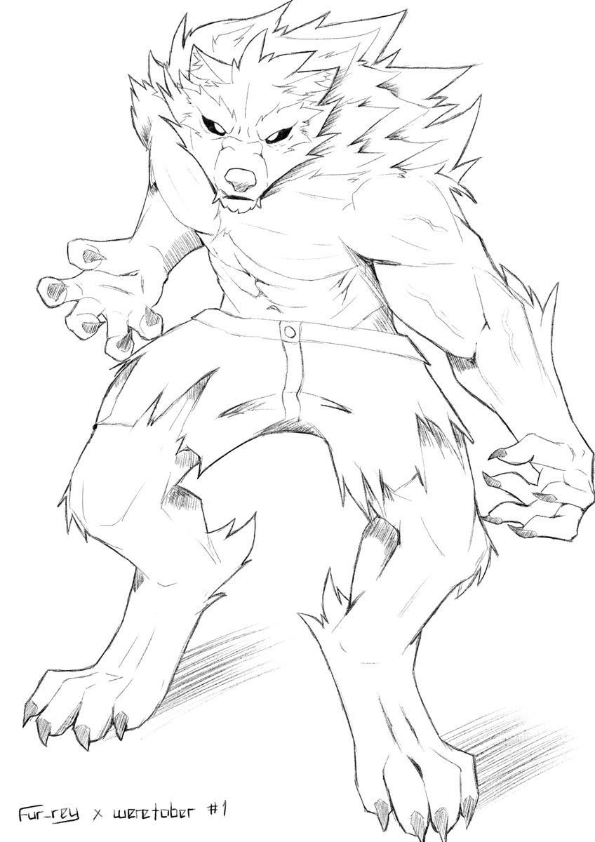 fur_rey's tweet photo. WEREtober Day 1 

I got lazy lol

#weretober #weretober2026 https://t.co/C7FRlhoHpB