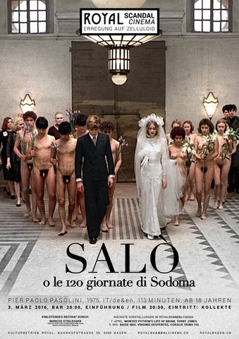 GayCult0's tweet photo. Salò ou os 120 Dias de Sodoma (1975), obra-prima existencial e provocativa de Pier Paolo Pasolini. Pasolini era abertamente gay em uma Itália conservadora e usava o cinema para criticar o fascismo e a opressão burguesa dos corpos. https://t.co/dvCtamv5u5