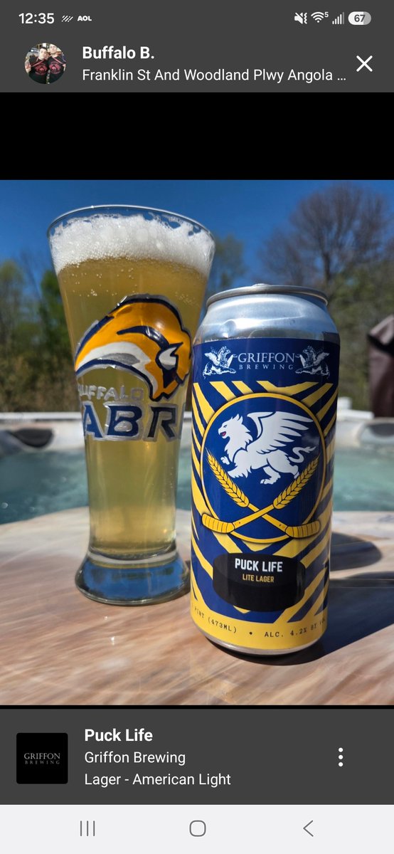buffbeerleague's tweet photo. Happy @BuffaloSabres opening day! We can't wait to watch the boys in blue and gold hit the ice and defend their Atlantic Division crown. And @GriffonBrewing Puck Life Lite Lager is back just in time. Play hard Sabres. https://t.co/kavGDKApoB